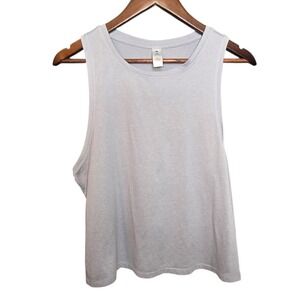 Yogalicious Tank Top Sleeveless Athletic Casual Activewear Top‎ Gray Medium